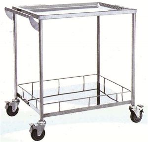 YX-672 304#Stainless Steel lnstrument Trolley(Mirror Face)